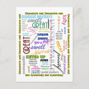 Organists are everything postcard