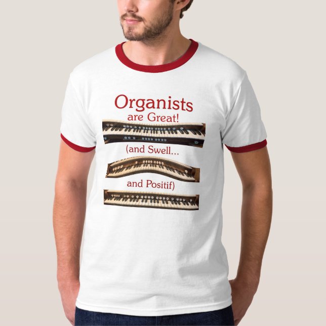 Organists are Great! men's ringer tee (Front)
