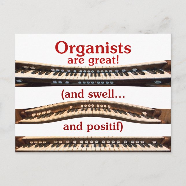 Organists are Great postcard (Front)
