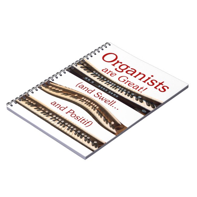 Organists are Great - red letters Spiral Notebook (Left Side)