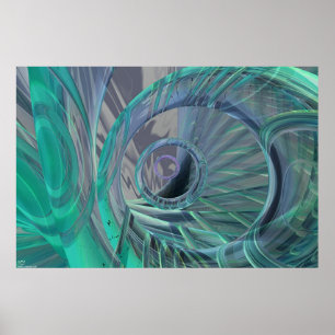 Organix - Blue Green Poster