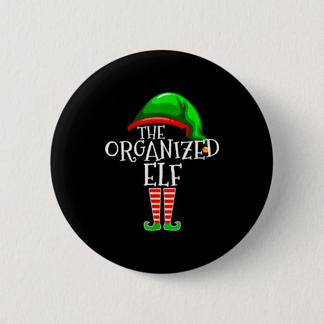 Organized Elf Group Matching Family Christmas  6 Cm Round Badge (Front)