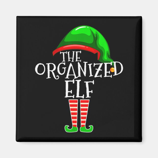 Organized Elf Group Matching Family Christmas  Magnet (Front)