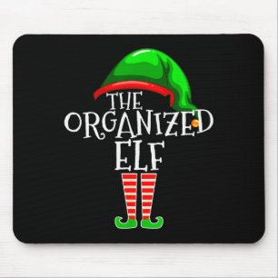 Organized Elf Group Matching Family Christmas  Mouse Pad