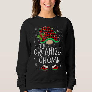 Organized Gnome Red Plaid Matching Family Christma Sweatshirt