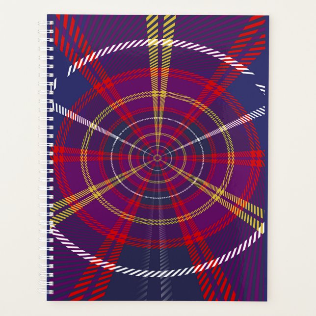 ORGANIZER RED PLAID CONCENTRIC CIRCLE (Front)