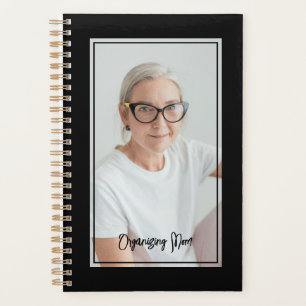 Organizing Mom Minimalist Photo Black & Gold Planner