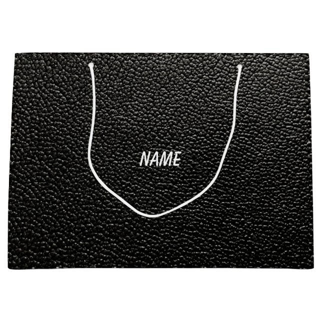 orginal black leather design gift bag (Front)