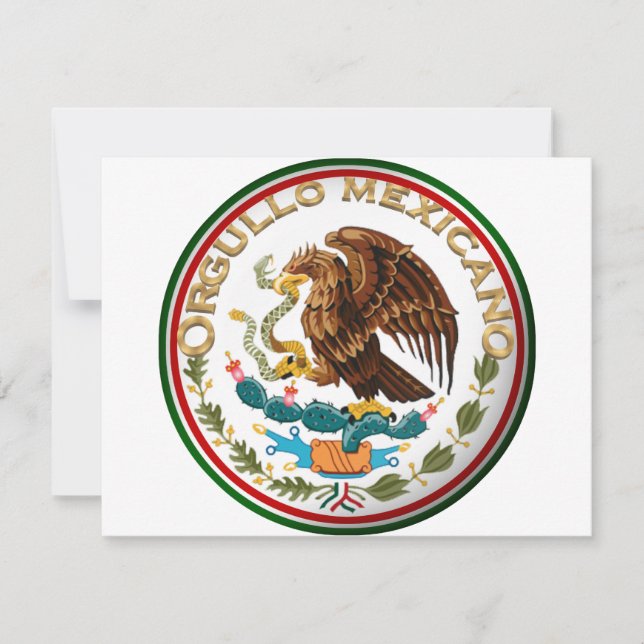 Orgullo Mexicano (Eagle from Mexican Flag) Invitation (Front)