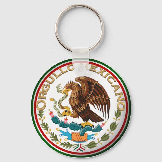 Orgullo Mexicano (Eagle from Mexican Flag) Key Ring (Front)