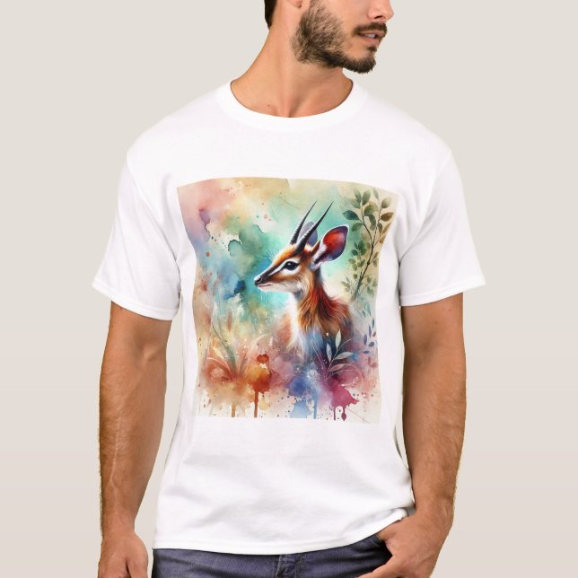 Oribi in watercolor 170724AREF144 - Watercolor T-Shirt (Front)