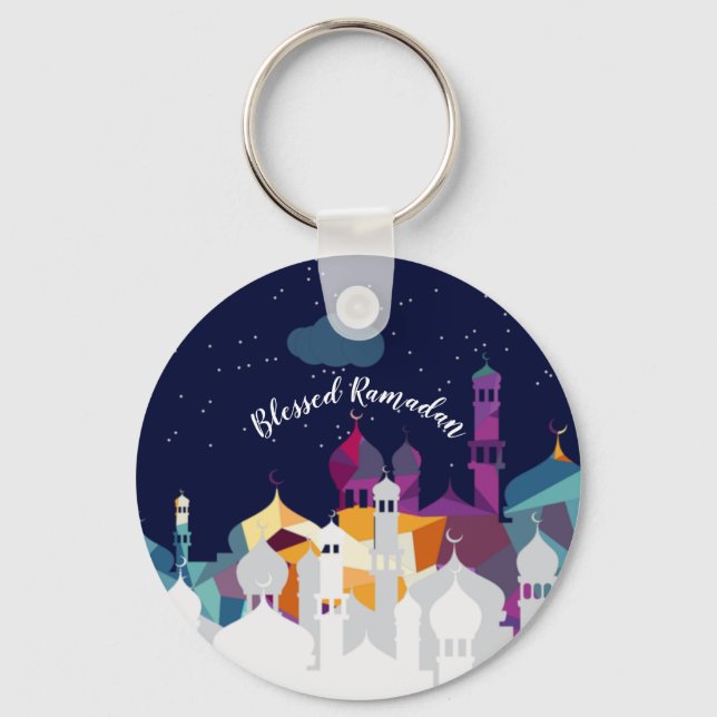 Orient Arabian nights personalised blessed Ramadan Key Ring (Front)