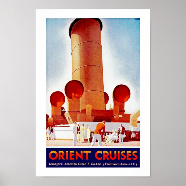 Orient Cruises Big Funnel Poster (Front)