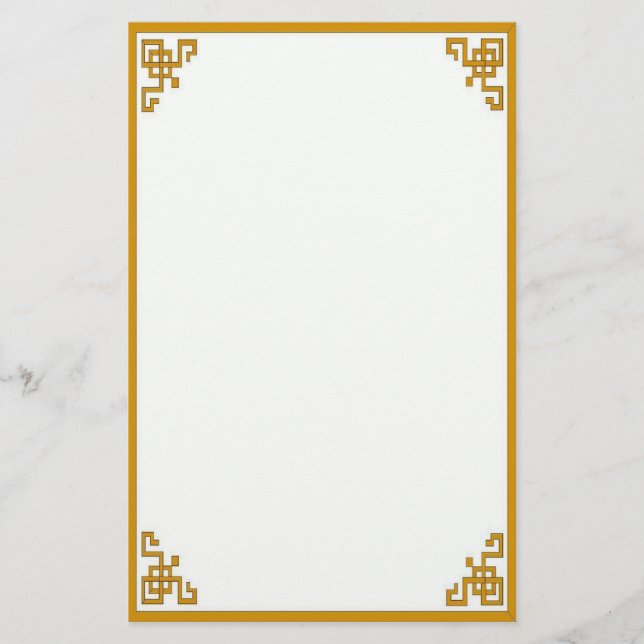 Orient Express in Gold Stationery (Front)