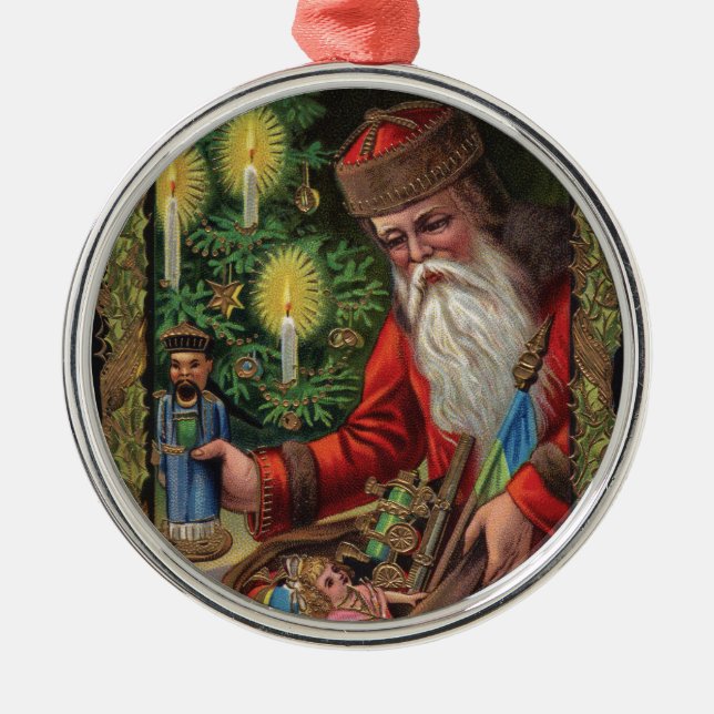 Orient Express Santa Metal Tree Decoration (Front)