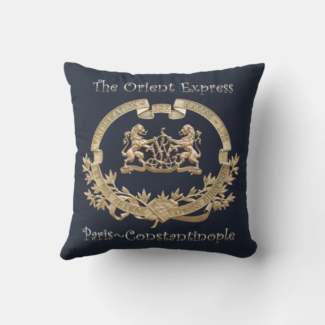 Orient Express Train Logo ~ Paris/Constantinople Cushion (Back)