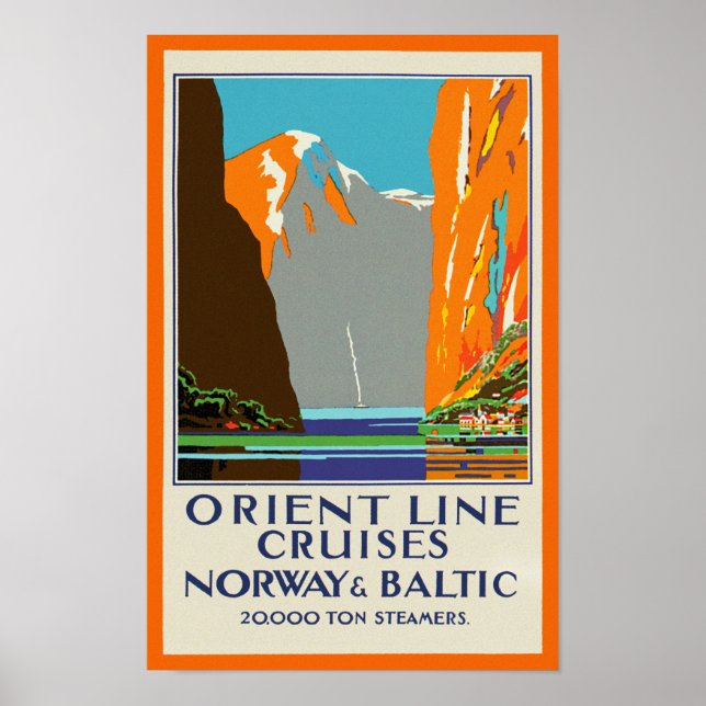 Orient Line Cruises ~ Norway & Baltic Poster (Front)