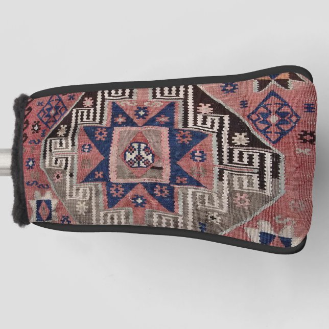 Oriental Antique Red Kilim Rug   Golf Head Cover (Front)