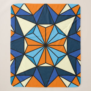 Oriental Arabic Geometric Seamless Pattern Sherpa Blanket