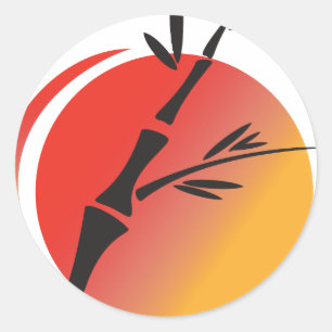 Oriental Art Classic Round Sticker