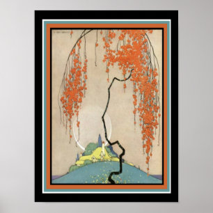 Oriental Art Deco Print 12 x 16