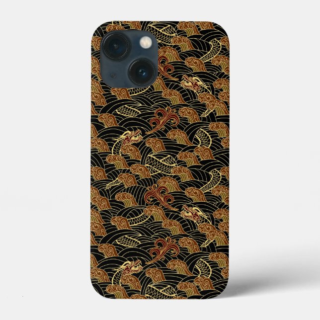 Oriental Asian Art Sea Serpent   Case-Mate iPhone Case (Back)