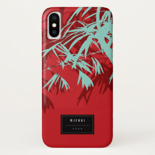 Oriental Asian Chinese Blue Bamboo Leaves Zen Case