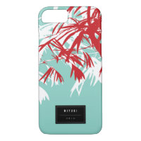 Oriental Asian Chinese Red Bamboo Leaves Zen Case