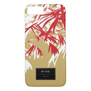 Oriental Asian Chinese Red Bamboo Leaves Zen Case