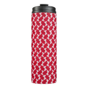 Oriental, bedouin like background. Arab keffiyah p Thermal Tumbler