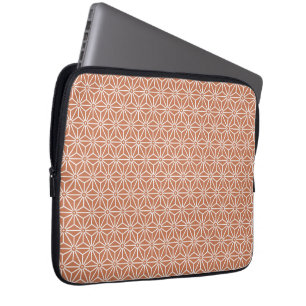 Oriental Beige Ensyucha Asanoha Japan Pattern Laptop Sleeve