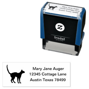 Oriental Bicolour Cat Personalised Self-inking Stamp