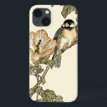 Oriental Bird Perched on Branch iPhone 13 Case<br><div class="desc">This art print displays sharp, vivid image of an oriental bird perched on a branch. Below it there is an orange flower with a high degree of colour accuracy. This contemporary fine art print of a traditional Oriental-inspired art will add character to any wall in your house.</div>