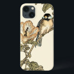 Oriental Bird Perched on Branch iPhone 13 Case<br><div class="desc">This art print displays sharp,  vivid image of an oriental bird perched on a branch. Below it there is an orange flower with a high degree of colour accuracy. This contemporary fine art print of a traditional Oriental-inspired art will add character to any wall in your house.</div>