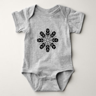 Oriental Black Japan Inoue Mon Kamon Baby Bodysuit