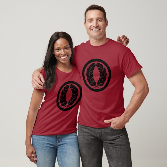 Oriental Black Nakagawa Japan Kamon Mon Art T-Shirt (Unisex)