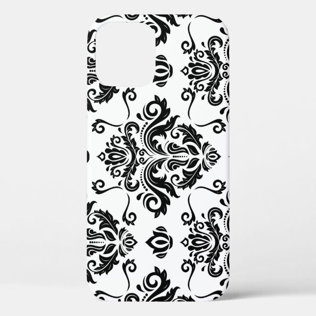 Oriental Black & White: Classic Texture Case-Mate iPhone Case (Back)
