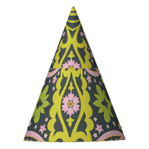 Oriental Bliss: Paisley Floral Pattern Party Hat