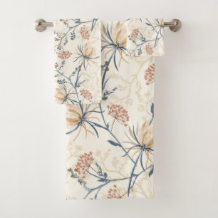 Oriental Bloom – Elegant Floral Pattern Bath Towel Set