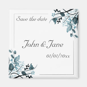 Oriental blossom Save the date Magnet Template