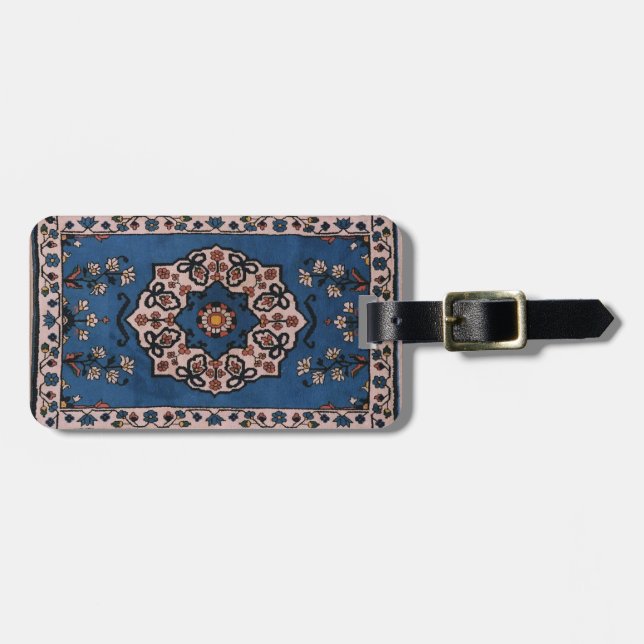 Oriental Blue  Persian  Turkish  Pattern Luggage Tag (Front Horizontal)