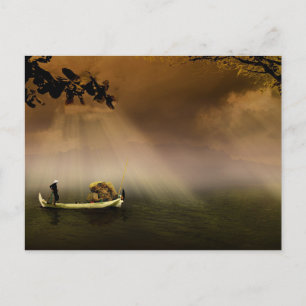 Oriental Boat Postcard