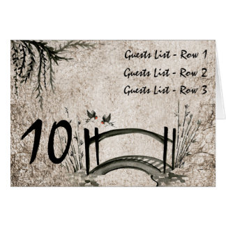 Oriental bridge Wedding Table Placeholder