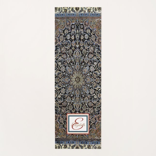 Oriental Carpet Monogram- Personalised Yoga Mat (Front)
