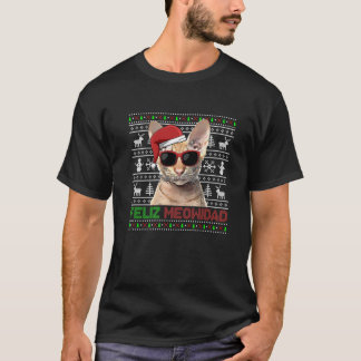 Oriental Cat Feliz Meowidad Funny Christmas T-Shirt