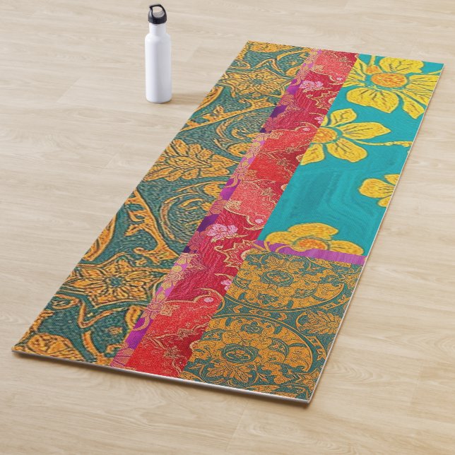 ORIENTAL Colourful Green Red Golden - Yoga Mat (In Situ)