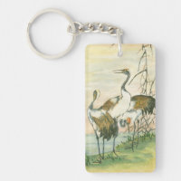 Oriental Cranes by the Water