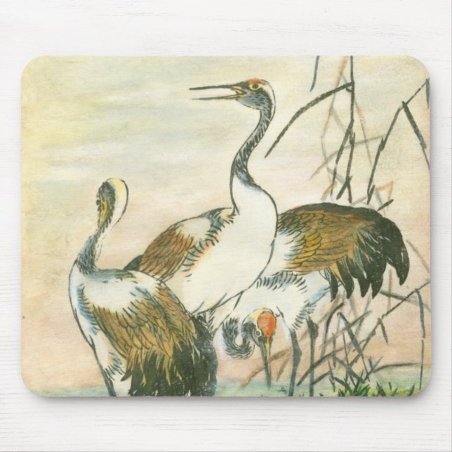Oriental Cranes by the Water Mouse Pad (Front)