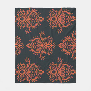 Oriental damask: Mediterranean vintage pattern. Fleece Blanket