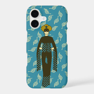 Oriental Dark Red Woman Turban Turkey Art Nouveau